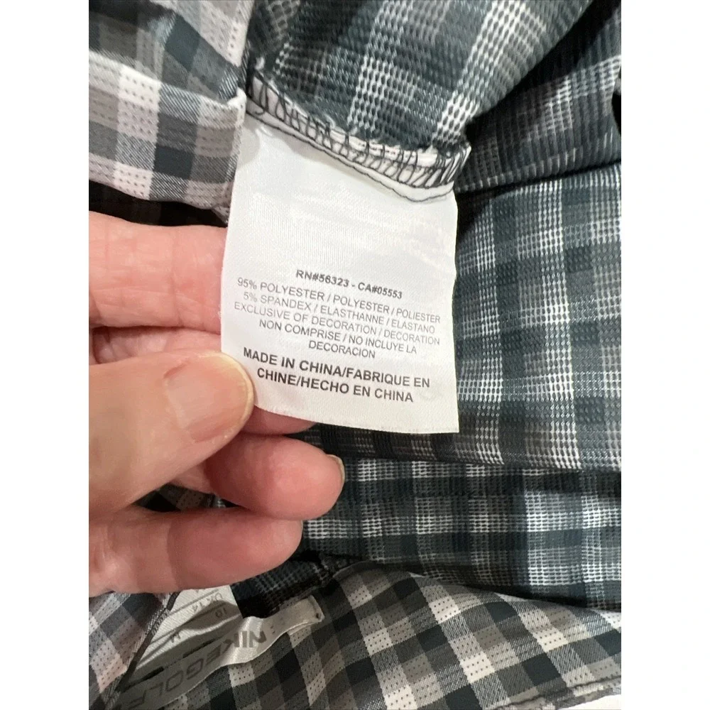 WOMENS NIKE GOLF DRI FIT PLAID SHORTS 10 Medium